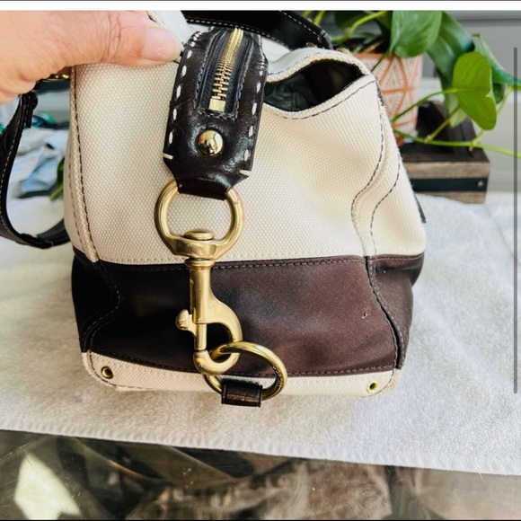 Brown and Cream Coach Bag - Picture 3 of 6
